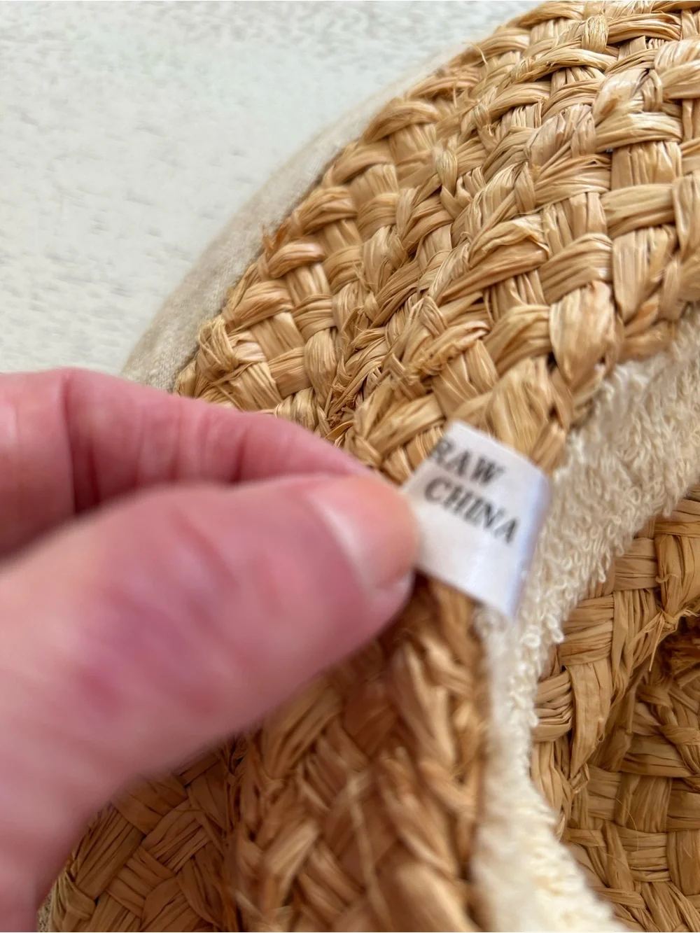 Beige Straw Sun Hat